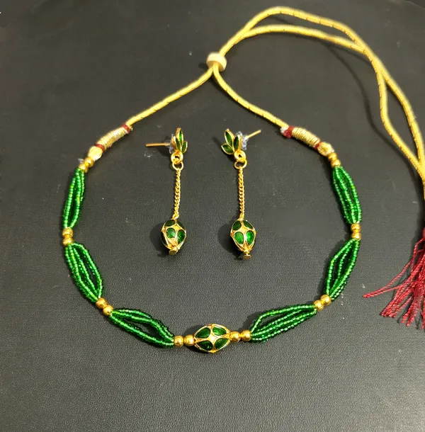 Assamese_Traditional_Green_Meenakari_Moni_Mala_Jewellery_Set