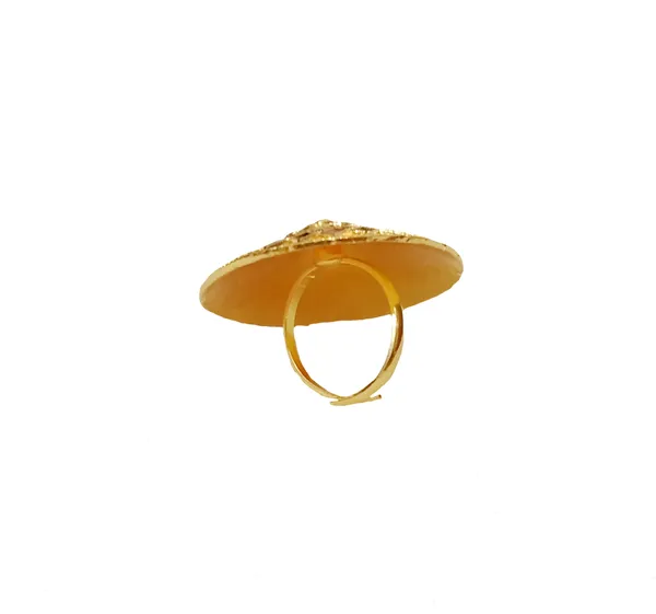 (Pack_Of_2)_Assamese_Traditional_Gold_Plated_Multicolor_Japi_Finger-Ring_For_Girls_&_Women