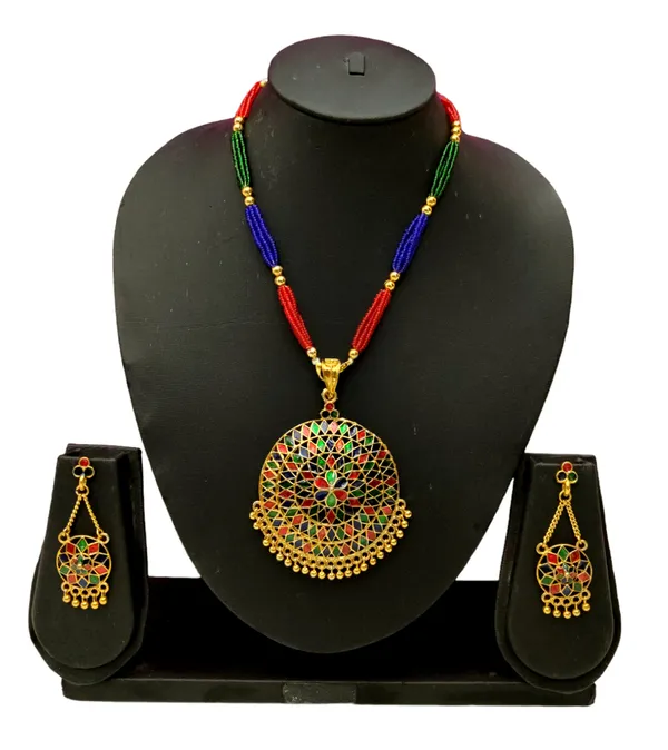 Assamese_Traditional_Multicolor_Meenakari_Japi_Jewellery_Set
