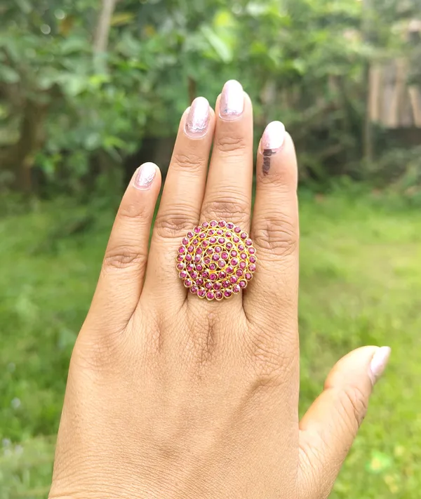 Assamese_Traditional_Pink_Stone_Finger_Ring