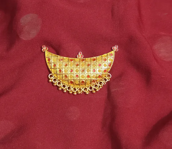 (Pack_Of_2)_Assamese_Traditional_Red_Meenakari_Junbiri_Brooch_Pin