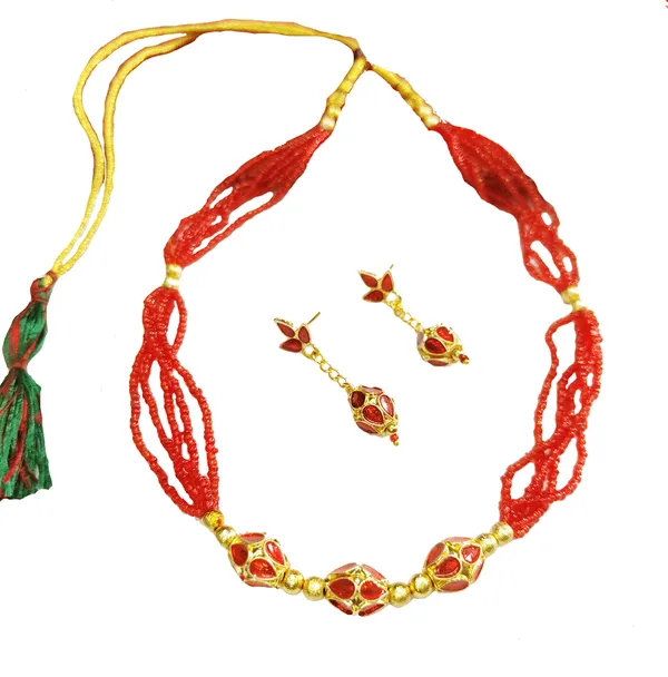 Copper_Based_Assamese_Traditional_Red_Meenakari_3_Moni_Mala_Jewellery_Set