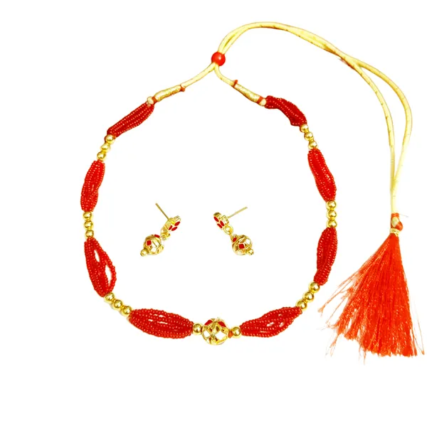 Assamese_Traditional_Red_White_Moni_Mala_Jewellery_Set