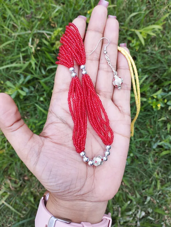 Assamese_Traditional_Silver/_Red_Moni_Mala_Jewellery_Set