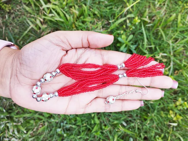 Assamese_Traditional_Silver/_Red_Moni_Mala_Jewellery_Set