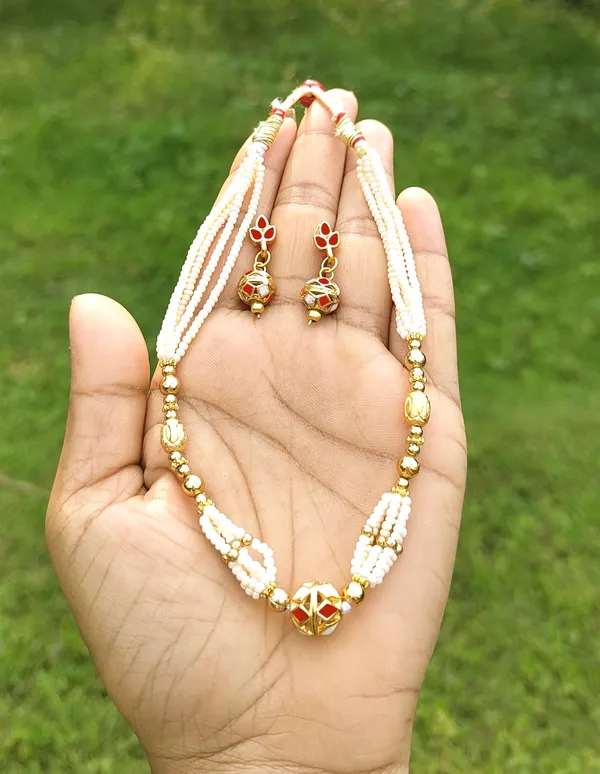 Assamese_Traditional_White_Moni_Mala_Jewellery_Set