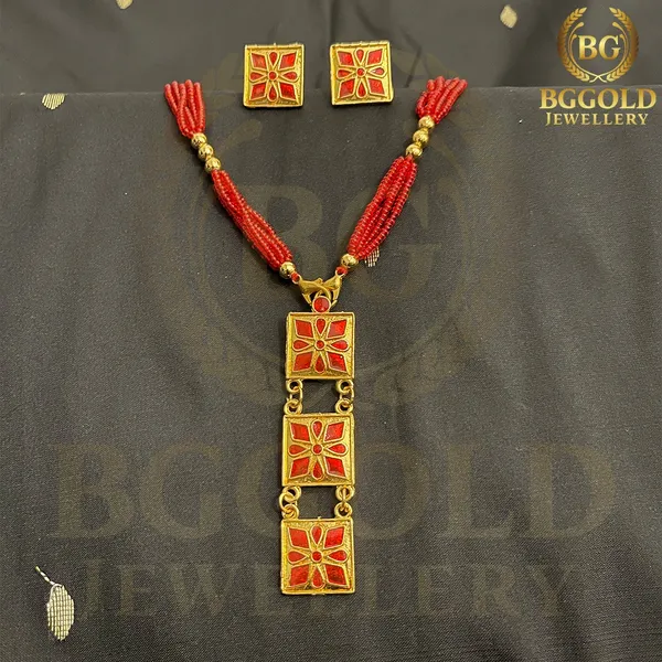 Assamese_Red_Square_Jewellery_Set_For_Women
