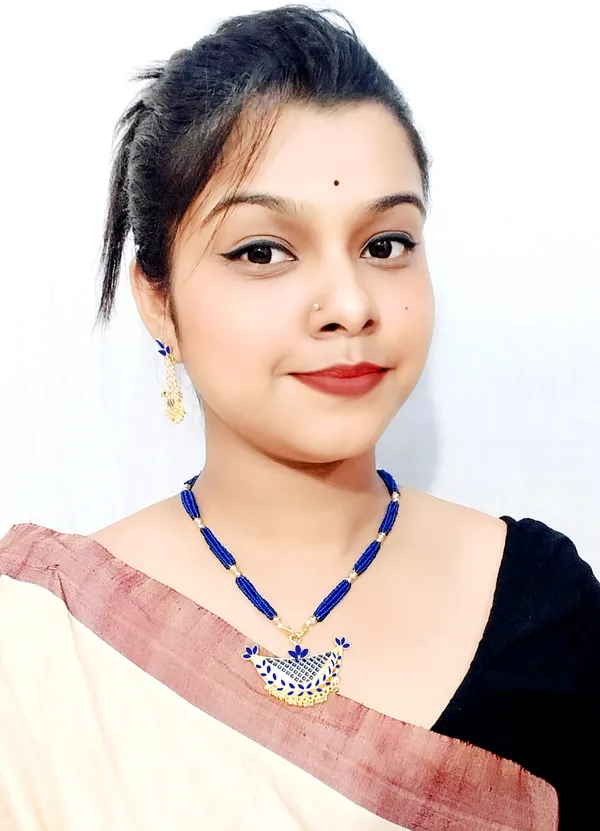 Assamese_Traditional_Gold_Plated_Blue_Colour_Joonbiri_Tassel_Jewellery_Set_For_Girls_&_Women