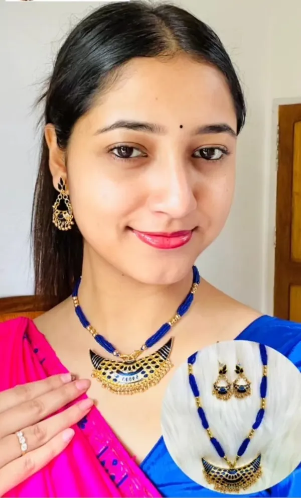 Assamese_Traditional_Blue_Meenakari_Junbiri_Jewellery_Set