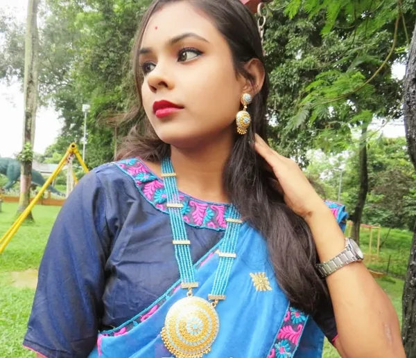 Copper_Based_Assamese_Traditional_Blue_Meenakari_Japi_Jewellery_Set