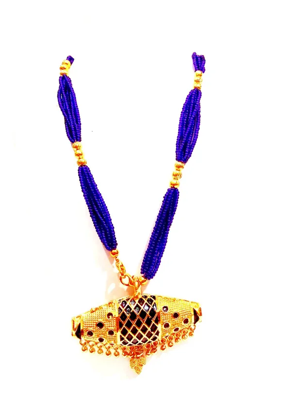 Assamese_Traditional_Blue_Dhulabari_Tassel_Jewellery_Set