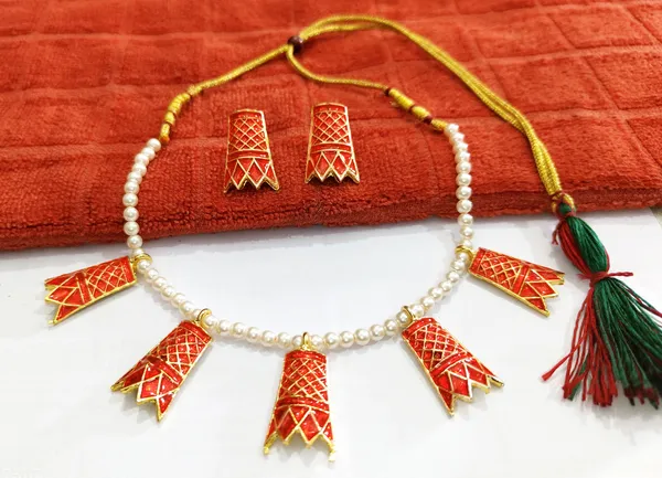 Bggold_Copper_Based_Assamese_Traditional_Gold_Plated_Red_Colour_Golpata_Necklace_Set_For_Women_&_Girls