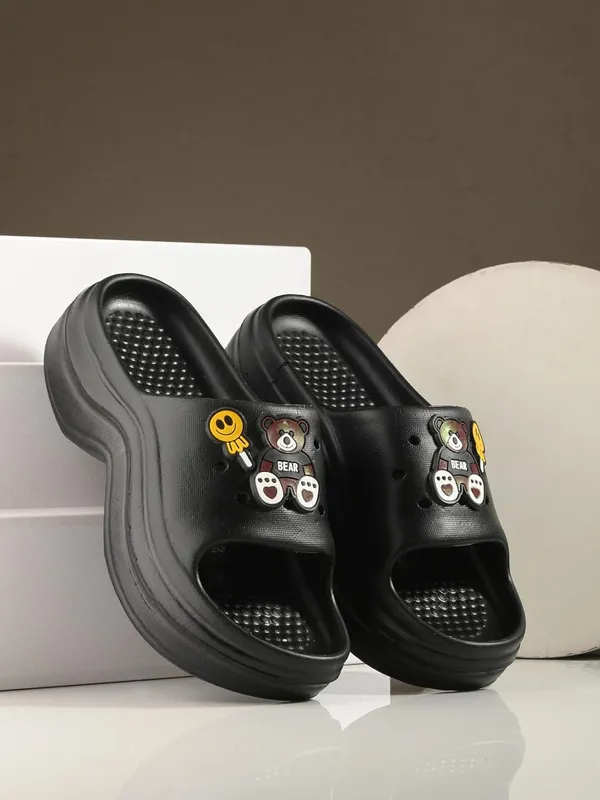 Black_Rubber_Waterproof_Slippers_For_Womens_-_8_Uk