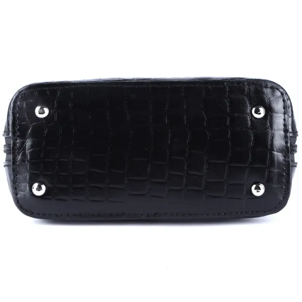 HiLEDER_Genuine_Leather_Crossbody_Sling_Messenger_Slim_Shoulder_Purse_Satchel_Textured_Bag_for_Women_&_Girl_With_Zipper_Closure_|_Medium_Size_|Black