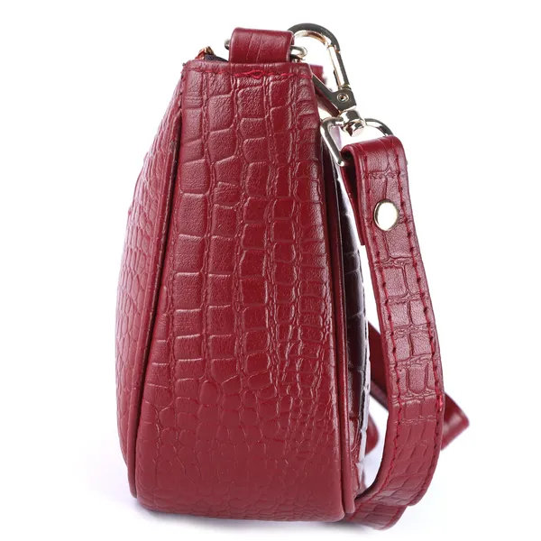 HiLEDER_Genuine_Leather_Crossbody_Sling_Messenger_Slim_Shoulder_Purse_Satchel_Textured_Bag_for_Women_&_Girl_With_Golden_Metallic_Zipper_Closure_|_Medium_Size_|Maroon