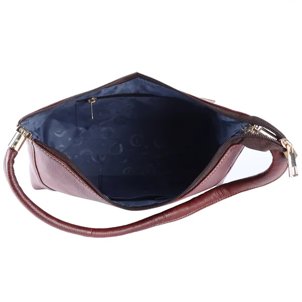 HiLEDER_Genuine_Leather__Messenger_Slim_Purse_Satchel_Hand_Bag_for_Women_&_Girl_With_Zipper_Closure_|_Medium_Size_|Brown