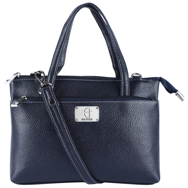 HiLEDER_Genuine_Leather__Messenger_Slim_Purse_Satchel_Hand_Bag_for_Women_&_Girl_With_Zipper_Closure_|_Medium_Size_|Blue