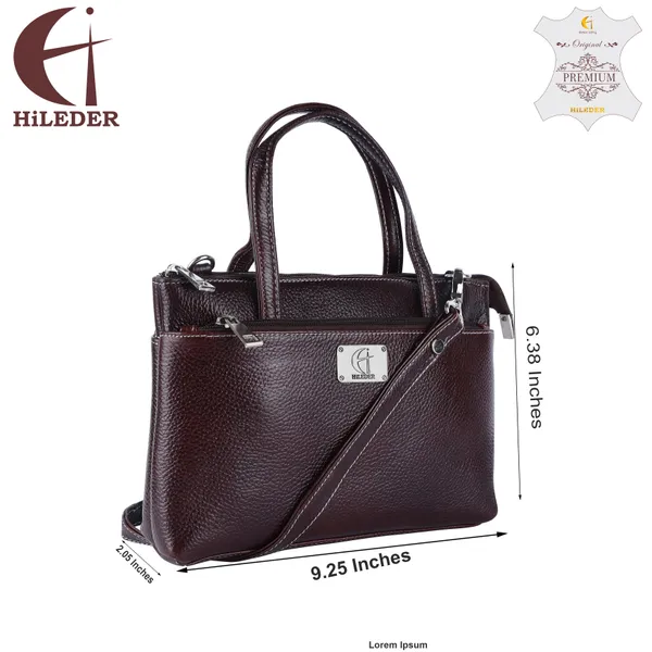 HiLEDER_Genuine_Leather__Messenger_Slim_Purse_Satchel_Hand_Bag_for_Women_&_Girl_With_Zipper_Closure_|_Medium_Size_|Blown