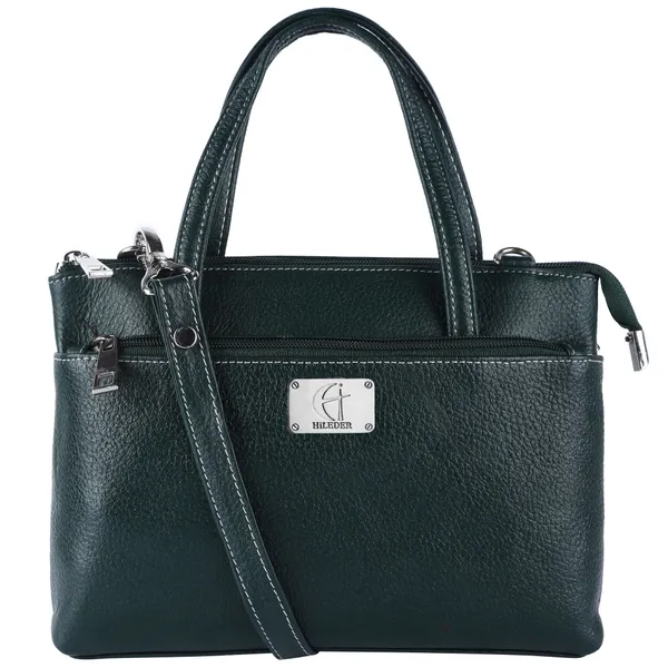 HiLEDER_Genuine_Leather__Messenger_Slim_Purse_Satchel_Hand_Bag_for_Women_&_Girl_With_Zipper_Closure_|_Medium_Size_|Green