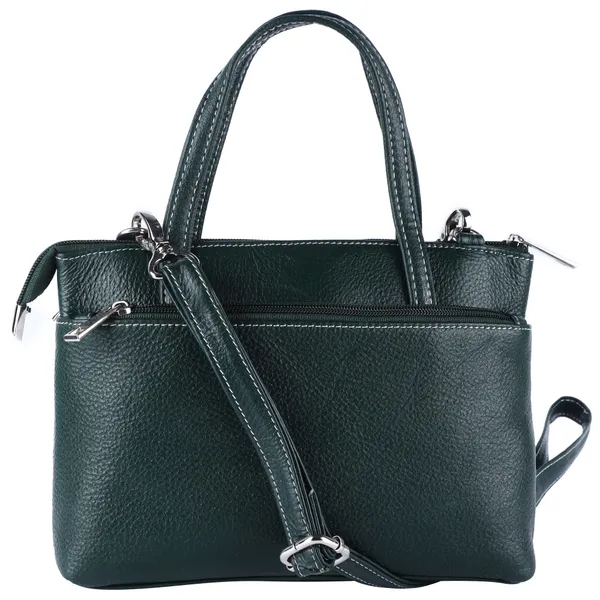 HiLEDER_Genuine_Leather__Messenger_Slim_Purse_Satchel_Hand_Bag_for_Women_&_Girl_With_Zipper_Closure_|_Medium_Size_|Green