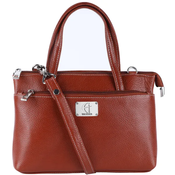 HiLEDER_Genuine_Leather__Messenger_Slim_Purse_Satchel_Hand_Bag_for_Women_&_Girl_With_Zipper_Closure_|_Medium_Size_|Orange