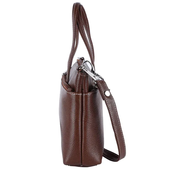 HiLEDER_Genuine_Leather__Messenger_Slim_Purse_Satchel_Hand_Bag_for_Women_&_Girl_With_Zipper_Closure_|_Medium_Size_|Tan