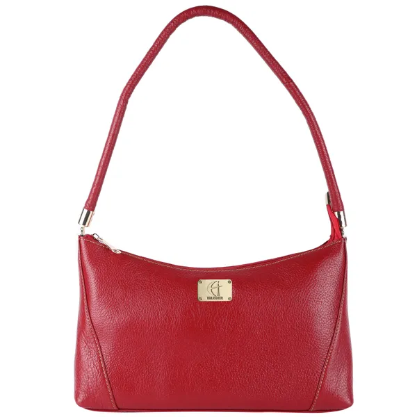 HiLEDER_Genuine_Leather__Messenger_Slim_Purse_Satchel_Hand_Bag_for_Women_&_Girl_With_Zipper_Closure_|_Medium_Size_|Red