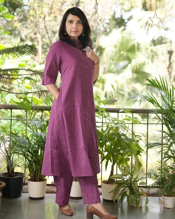 Lifestyle Kurti Purple Co Ord Set In A Line Kurti Pattern Paired With Ankle Length Palazzo Price in India Buy Lifestyle Kurti Purple Co Ord Set In A Line Kurti Pattern Paired With Ankle Length