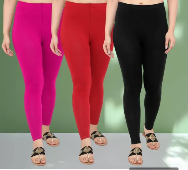 Women_Regular_Chudidar_Pink_Red_Black_Cotton_Leggings_Combo_(Pack_of_3)