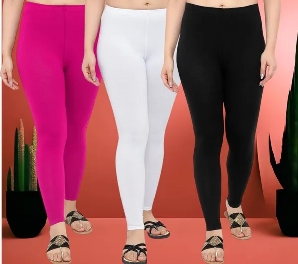 Women_Regular_Chudidar_Pink_White_Black_Cotton_Leggings_Combo_(Pack_of_3)