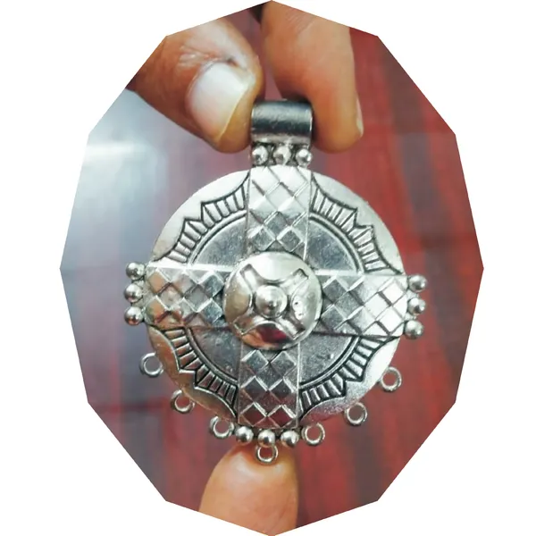 S9058-343_Aadhyathmik_Sampoorna_Raksha_Kavach_Mixed_Metal_Pendant_Removes_all_kind_of_Fears_Gives_Good_Sleep_and_Complete_Protection_from_all_Negative_Energies_2inch_16grams