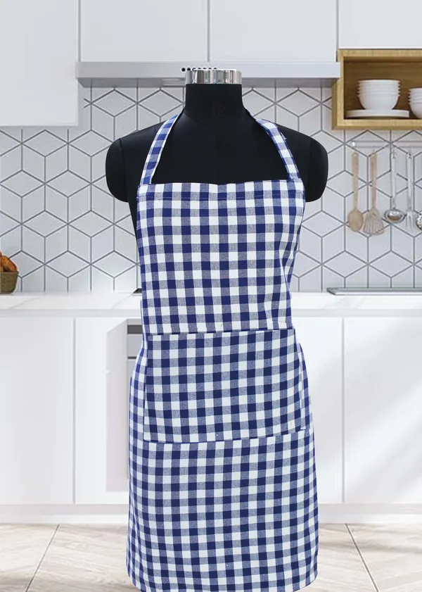 Blue_Checked_Apron_With_Center_Pocket_(Pack_of_3)