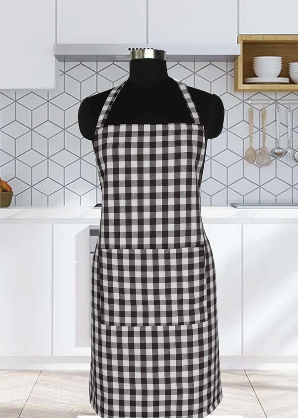 Cotton_Checked_Aprons_With_Center_Pockets_(Blue_Black_Red)