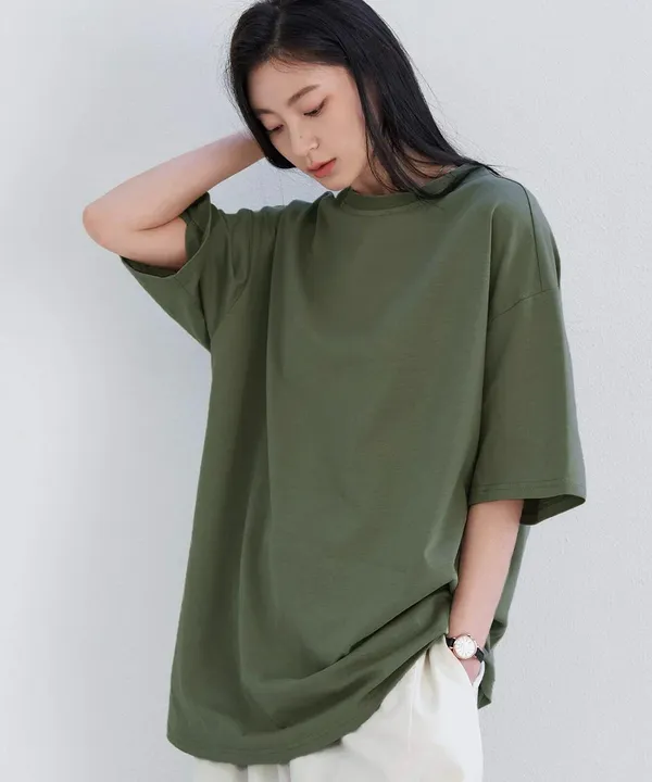 FARBOT_Women_Round_Neck_Oversize_T-Shirt