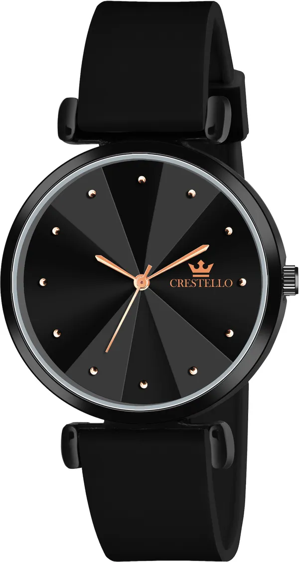 Black analog shop wrist watch