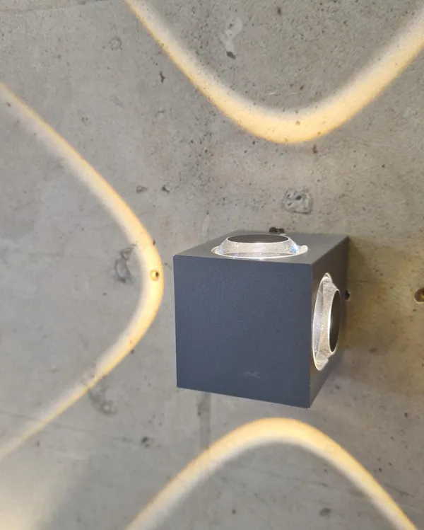 Outdoor_Lighting_4_Watt_Waterproof_Modern_Four_Way_LED_Wall_Light_Grey_finish_with_top_branded_LED_and_high_quality_LED_driver_warm_white_(3000K)