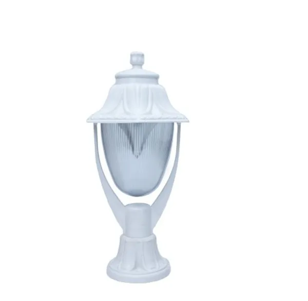 Antique_Outdoor_Lighting_Gate_Pillar_Post_Light_White_Clear__Size_8.75_inch_*17.6_inch