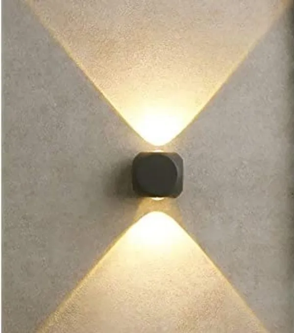 Outdoor_Lighting_2_Watt_Waterproof_Modern_Two_Way_LED_Wall_Light_Black_finish_with_top_branded_LED_and_high_quality_LED_driver_warm_white_(3000K)