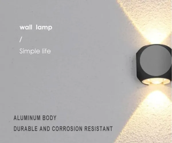 Outdoor_Lighting_2_Watt_Waterproof_Modern_Two_Way_LED_Wall_Light_Black_finish_with_top_branded_LED_and_high_quality_LED_driver_warm_white_(3000K)