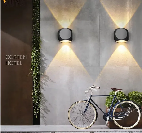 Outdoor_Lighting_2_Watt_Waterproof_Modern_Two_Way_LED_Wall_Light_Black_finish_with_top_branded_LED_and_high_quality_LED_driver_warm_white_(3000K)