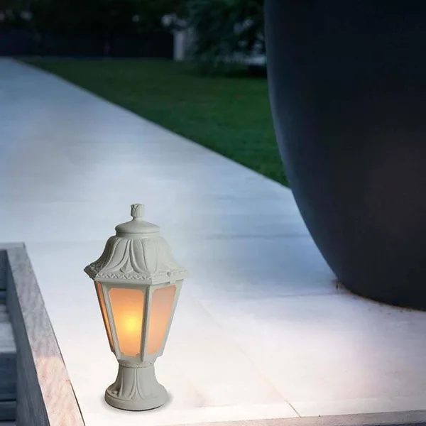 Antique_Outdoor_Lighting_Gate_Pillar_Post_Light_White_Milky_Big_Size_8.75_inch_*15.6_inch
