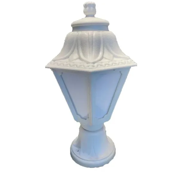 Antique_Outdoor_Lighting_Gate_Pillar_Post_Light_White_Milky_Big_Size_8.75_inch_*15.6_inch