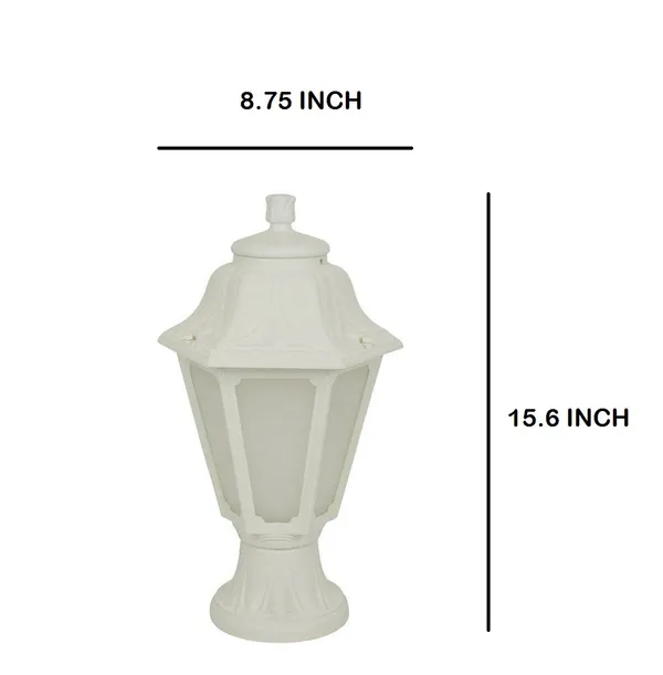 Antique_Outdoor_Lighting_Gate_Pillar_Post_Light_White_Milky_Big_Size_8.75_inch_*15.6_inch
