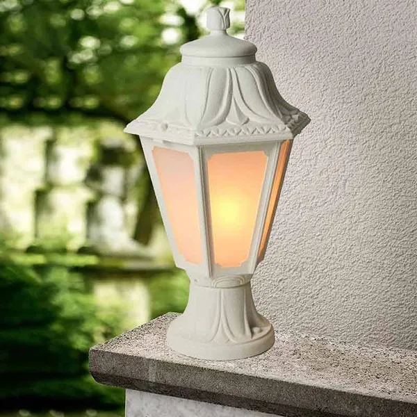 Antique_Outdoor_Lighting_Gate_Pillar_Post_Light_White_Milky_Big_Size_8.75_inch_*15.6_inch