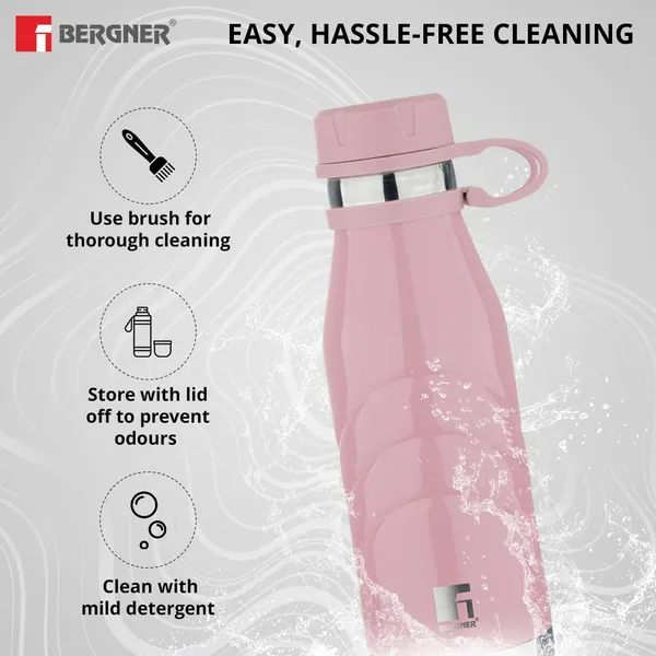 Bergner_Walking_1000_ml_Thermo_Steel_Bottle/Flask,_Hot/Cold,_Vacuum_Insulated,_For_Water/Coffee/Tea/Soup/Juice,_Use_in_Office/Commute/Sports/Travel,_Strapped_Screw_On_Top_Cap,_Pink/Flamingo,_Rust/Leak_Proof
