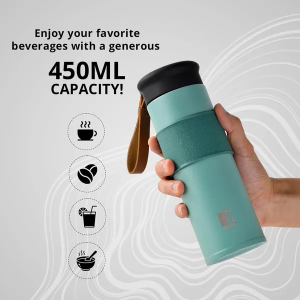 Bergner_Walking_450_ml_Thermo_Steel_Bottle/Flask,_Hot/Cold,_Vacuum_Insulated,_For_Water/Coffee/Tea/Soup/Juice,_Use_in_Office/Commute/Sports/Travel,_Wide_Mouth_Insulated_Lid_with_Mesh,_Off_White,_Rust/Leak_Proof