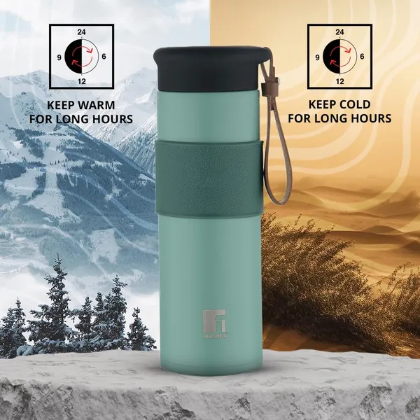 Bergner_Walking_450_ml_Thermo_Steel_Bottle/Flask,_Hot/Cold,_Vacuum_Insulated,_For_Water/Coffee/Tea/Soup/Juice,_Use_in_Office/Commute/Sports/Travel,_Wide_Mouth_Insulated_Lid_with_Mesh,_Off_White,_Rust/Leak_Proof