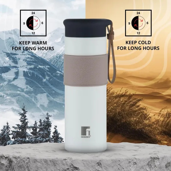 Bergner_Walking_450_ml_Thermo_Steel_Bottle/Flask,_Hot/Cold,_Vacuum_Insulated,_For_Water/Coffee/Tea/Soup/Juice,_Use_in_Office/Commute/Sports/Travel,_Wide_Mouth_Insulated_Lid_with_Mesh,_Off_White,_Rust/Leak_Proof