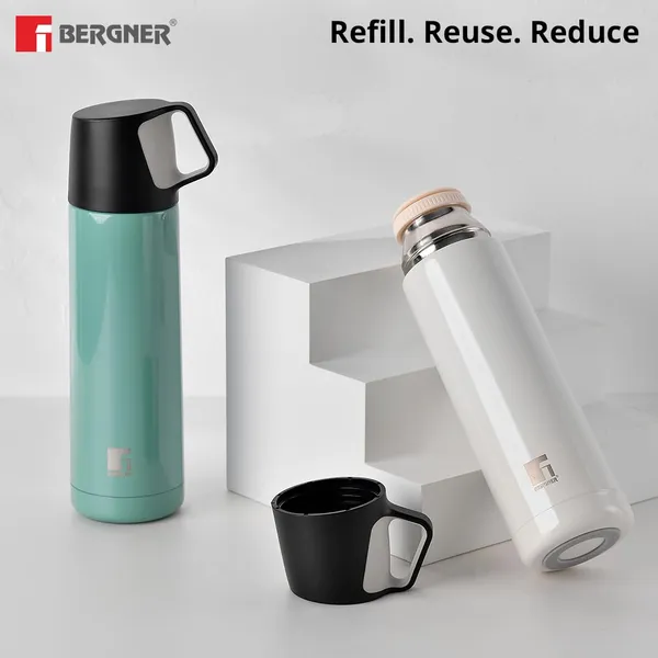 Bergner_Walking_500_ml_Thermo_Steel_Bottle/Flask,_Hot/Cold,_Vacuum_Insulated,_For_Water/Coffee/Tea/Soup/Juice,_Use_in_Office/Commute/Sports/Travel,_Press_Button_Lid_with_Cup,_Pearl/White,_Rust/Leak_Proof