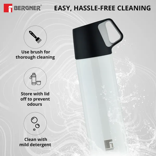 Bergner_Walking_500_ml_Thermo_Steel_Bottle/Flask,_Hot/Cold,_Vacuum_Insulated,_For_Water/Coffee/Tea/Soup/Juice,_Use_in_Office/Commute/Sports/Travel,_Press_Button_Lid_with_Cup,_Pearl/White,_Rust/Leak_Proof